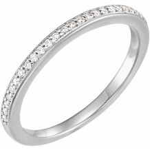 14K White 1/10 CTW Diamond Matching Band