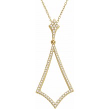 14K Yellow 1/4 CTW Diamond 18 Necklace