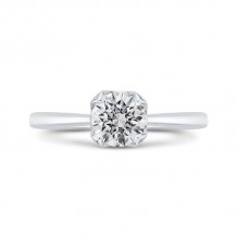 Shah Luxury 14K White Gold Diamond Engagement Ring (Semi-Mount)