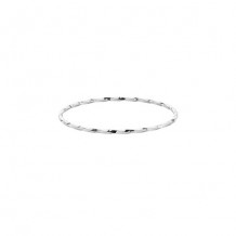 14K White Gold 1.8mm Square Twist Bangle Bracelet