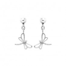 Sterling Silver Diamond Dragonfly earrings