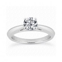 14k White Gold Semi-Mount Solitaire Engagement Ring