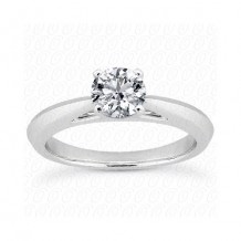 14k White Gold Semi-Mount Solitaire Engagement Ring