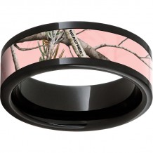 Black Diamond Ceramic Pipe Cut Band with Realtree AP Pink Inlay