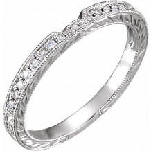 14K White  1/10 CTW Diamond Band