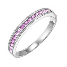 Gems One 14Kt White Gold Pink Sapphire (1/3 Ctw) Ring