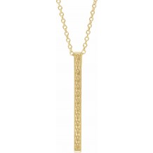 14K Yellow Sculptural-Inspired Bar 16-18 Necklace