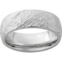 Serinium Domed Band with Spartan Milled Engraving