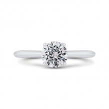 Shah Luxury 14K White Gold Solitaire Engagement Ring (Semi-Mount)