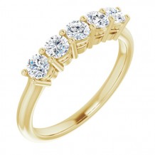 14K Yellow 1/2 CTW Diamond Anniversary Band