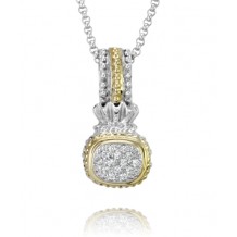 Vahan 14k Gold & Sterling Silver Diamond Pendant