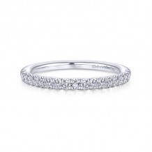 Gabriel & Co. 14k White Gold Contemporary Anniversary Wedding Band