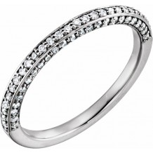 14K White 1/3 CTW Diamond Matching Band