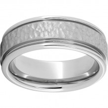 Serinium Rounded Edge Band with Hammered Hand Finish