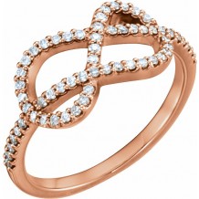 14K Rose 1/3 CTW Diamond Knot Ring