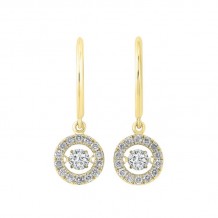 Gems One 14KT Yellow Gold & Diamond Rhythm Of Love Fashion Earrings  - 1 ctw