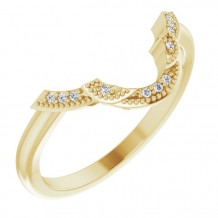 14K Yellow .025 CTW Diamond Matching Band