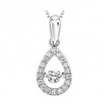 Gems One 14KT White Gold & Diamonds Stunning Neckwear Pendant - 1/5 ctw