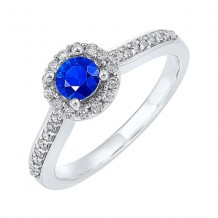 Gems One 14Kt White Gold Diamond (1/3Ctw) & Sapphire (1/3 Ctw) Ring