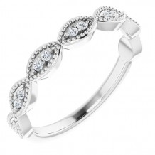 14K White 1/8 CTW Diamond Anniversary Band