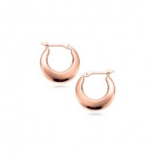 Carla 14K Rose Gold Small Polished Hoop Earrings