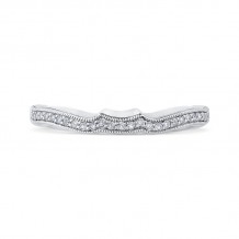 Shah Luxury 14K White Gold Round Diamond Half-Eternity Wedding Band