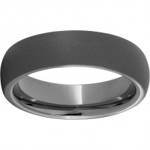 Rugged Tungsten  6mm Domed Band with Sandblast Finish