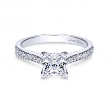 Gabriel & Co. 14k White Gold Contemporary Straight Engagement Ring