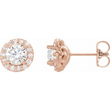 14K Rose 5/8 CTW Diamond Earrings