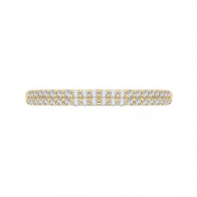 Shah Luxury 14K Yellow Gold Round Diamond Half-Eternity Wedding Band