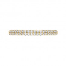 Shah Luxury 14K Yellow Gold Round Diamond Half-Eternity Wedding Band