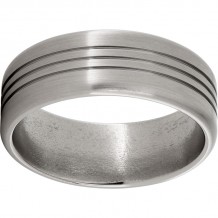 Titanium Band with Three .5mm Grooves