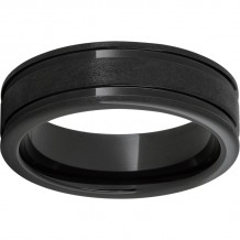 Black Diamond Ceramic Rounded Edge Band with Stone Finish