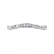 Shah Luxury 14K White Gold Round Diamond Wedding Band