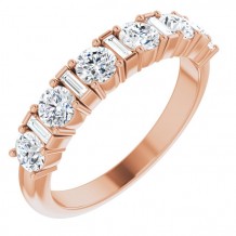 14K Rose 1 CTW Diamond Anniversary Band