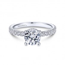 Gabriel & Co. 14k White Gold Contemporary Straight Engagement Ring