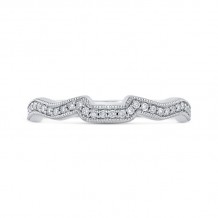 Shah Luxury 14K White Gold Round Diamond Wedding Band