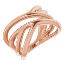 14K Rose Negative Space Ring