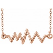 14K Rose Heartbeat 16-18 Necklace