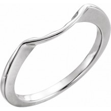 14K White Matching Band for 5.8 mm Ring