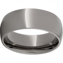 Titanium Domed Band with Polish Finish