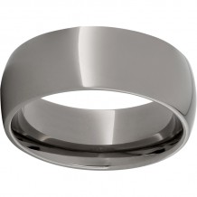 Titanium Domed Band with Polish Finish