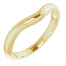 14K Yellow Matching Band for Oval Engagement Ring