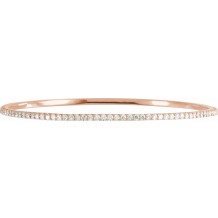 14K Rose 3 CTW Diamond Stackable Bangle 8 Bracelet