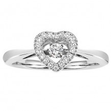 10K White Gold 1/5ct Diamond Rhythm Of Love Ring