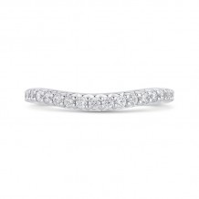 Shah Luxury 14K White Gold Round Diamond Half-Eternity Wedding Band