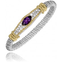 Vahan 14k Gold & Sterling Silver Amethyst Bracelet