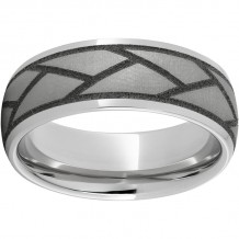 Serinium Domed Band with Entwine Laser Engraving