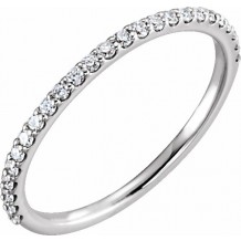 14K White 1/4 CTW Diamond Matching Band