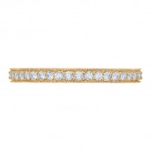Shah Luxury Round Diamond Eternity Wedding Band In 14K Yellow Gold
